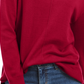 Karen Scott Women's Seam Detail Cotton Mock Neck Sweater Red Size XX-Large