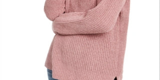 Hippie Rose Junior's Mock Neck Chenille Sweater Purple Size X-Large