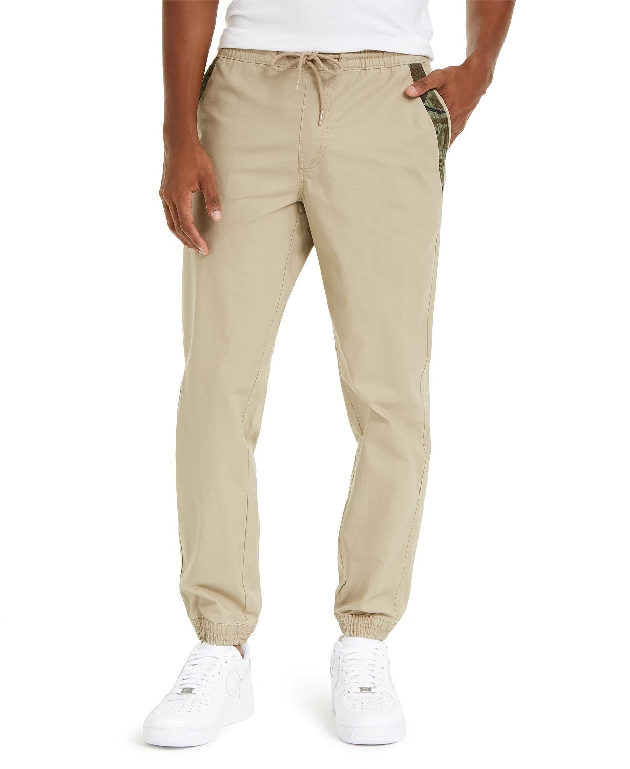 Sun + Stone Men's Expandable Waist Classic Fit Pants  Beige Size Small