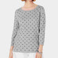 Karen Scott Women's Dot Dream Sweater Gray Size Large