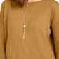 Style & Co Women's Seam Front Tunic Sweater Mustard Size Petite L