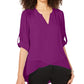Alfani Women's High Low Crossover Top Fichsia Size Small