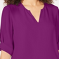 Alfani Women's High Low Crossover Top Fichsia Size Small