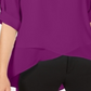 Alfani Women's High Low Crossover Top Fichsia Size Small