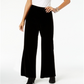 Alfani Women's Velvet Wide Leg Pants Black Size Petite S