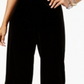 Alfani Women's Velvet Wide Leg Pants Black Size Petite S