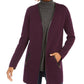 Charter Club Women's Milano Cotton Open Front Cardigan Purple Size X-Small