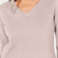 Karen Scott Women's V Neck Sweater Pink Size Petite S