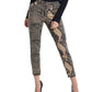 Guess Women's Samara Snake Print Skinny Jeans Beige Size 24