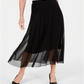 Alfani Women's Mesh MIDI Skirt Black Size Petite S