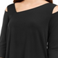 Alfani Women's Asymmetrical Cut Out Top Black Size Petite L