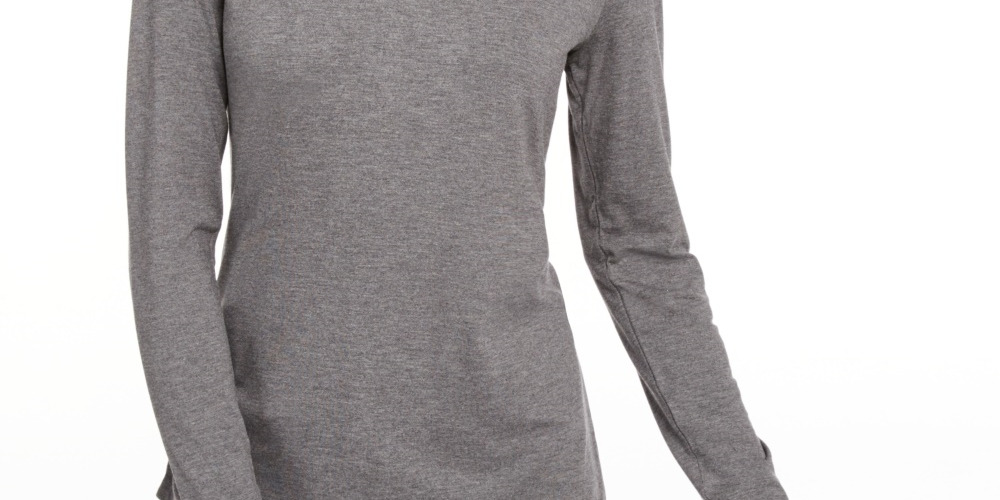 Maison Jules Women's Turtleneck Top Gray Size X-Large