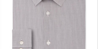 Calvin Klein Men's Extreme Slim Fit Temperature Regulation Check Dress Shirt Gray Size XL