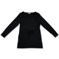 Charter Club Women's Long Sleeve Tie Waist Top Black Size X-Large