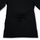 Charter Club Women's Long Sleeve Tie Waist Top Black Size X-Large