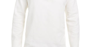 DKNY Men's Long Sleeve Turtle Neck Classic Fit Quarter Zip Sweater White Size XX-Large
