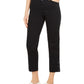 Charter Club Women's Button Cuff Tummy Control Capri Pants Black Size 10