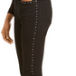 INC International Concepts Women's Studded Frayed Hem Skinny Jeans Black Size 0