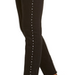 INC International Concepts Women's Studded Frayed Hem Skinny Jeans Black Size 0