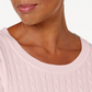 Karen Scott Women's Stretch Cable Knit Long Sleeve Jewel Neck Sweater Pink Size Petite Large