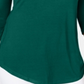 JM Collection Women's Cold Shoulder Top Green Size Petite L