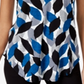 Alfani Women's Printed Round-Hem T-Shirt Teal Size Petite L