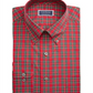 Club Room Men's Big & Tall Classic Regular Fit Wrinkle Resistant Tartan Dress Shirt Red Size 17 (37-38)