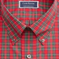 Club Room Men's Big & Tall Classic Regular Fit Wrinkle Resistant Tartan Dress Shirt Red Size 17 (37-38)