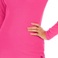 Calvin Klein Women's Performance Logo Stripe Mock Neck T Shirt Pink Size Medium