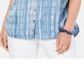 Style & Co Women's Cinched Side Sleeveless Top Blue Size Petite M