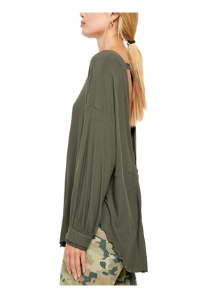 Free People Women's Shimmy Shake Top Green Size Medium