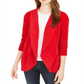 Style & Co Women's Chenille Shawl Collar Cardigan Red Size Petite XL