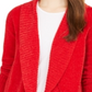 Style & Co Women's Chenille Shawl Collar Cardigan Red Size Petite XL