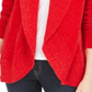 Style & Co Women's Chenille Shawl Collar Cardigan Red Size Petite XL