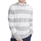 Tommy Hilfiger Men's Signature Rugby Striped Sweater Silver Size Large