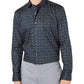 Bar III Men's Stretch Slim Fit Dress Shirt Navy-Orange Size S