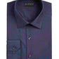 Alfani Men's Printed Collared Slim Fit Stretch Dress Shirt Navy Size 15.5X34-35