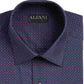 Alfani Men's Printed Collared Slim Fit Stretch Dress Shirt Navy Size 15.5X34-35