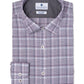 Ryan Seacrest Distinction Men's Cotton Plaid Button Down Shirt Purple Size 15.5X32-33