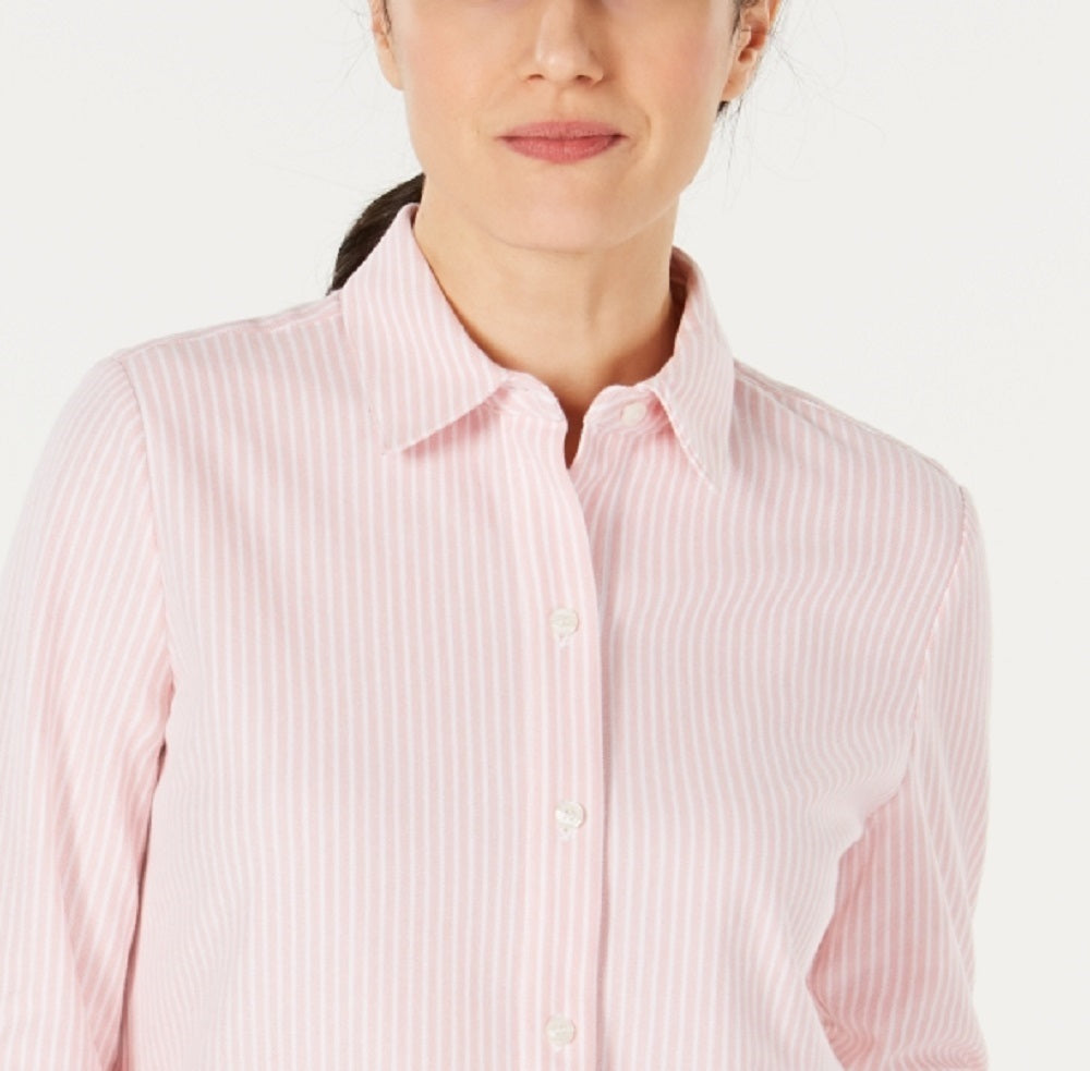 Charter Club Women's Cotton Knit Shirt Pink Size XX-Large