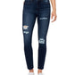 William Rast Women's Distressed High-Rise Skinny Jeans Dark Blue Size 24