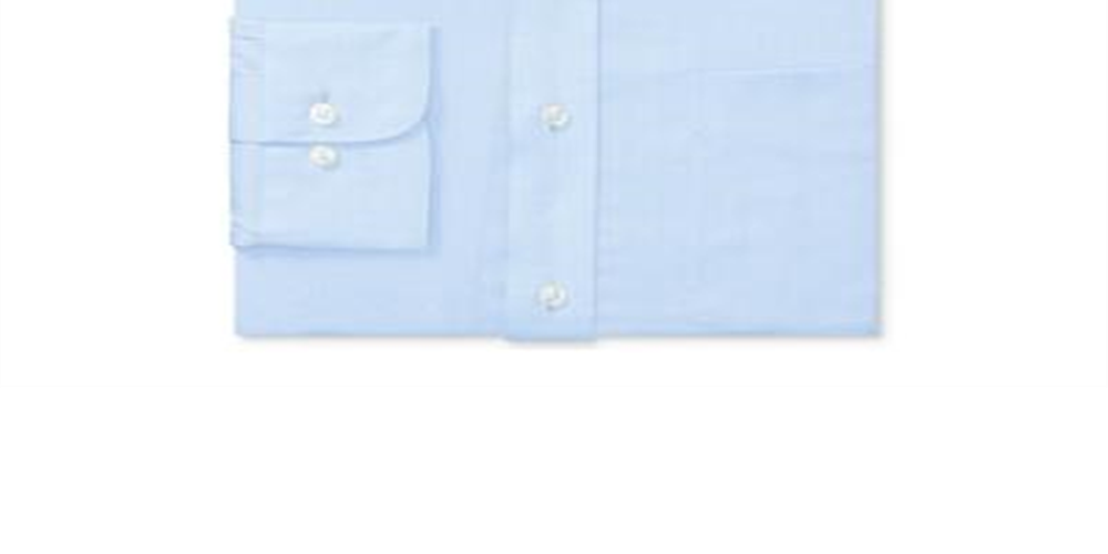 Ralph Lauren Men's Classic Regular Fit Non Iron Stretch Pinpoint Dress Shirt Blue Size Large