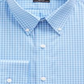 Ralph Lauren Men's Slim Fit No Iron Checked Blue Dress Shirt Blue Size 15X32-33