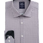 SOCIETY of THREADS Men's Check Collared Slim Fit Dress Shirt Black Size XL17.5x34-35