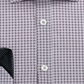 SOCIETY of THREADS Men's Check Collared Slim Fit Dress Shirt Black Size XL17.5x34-35