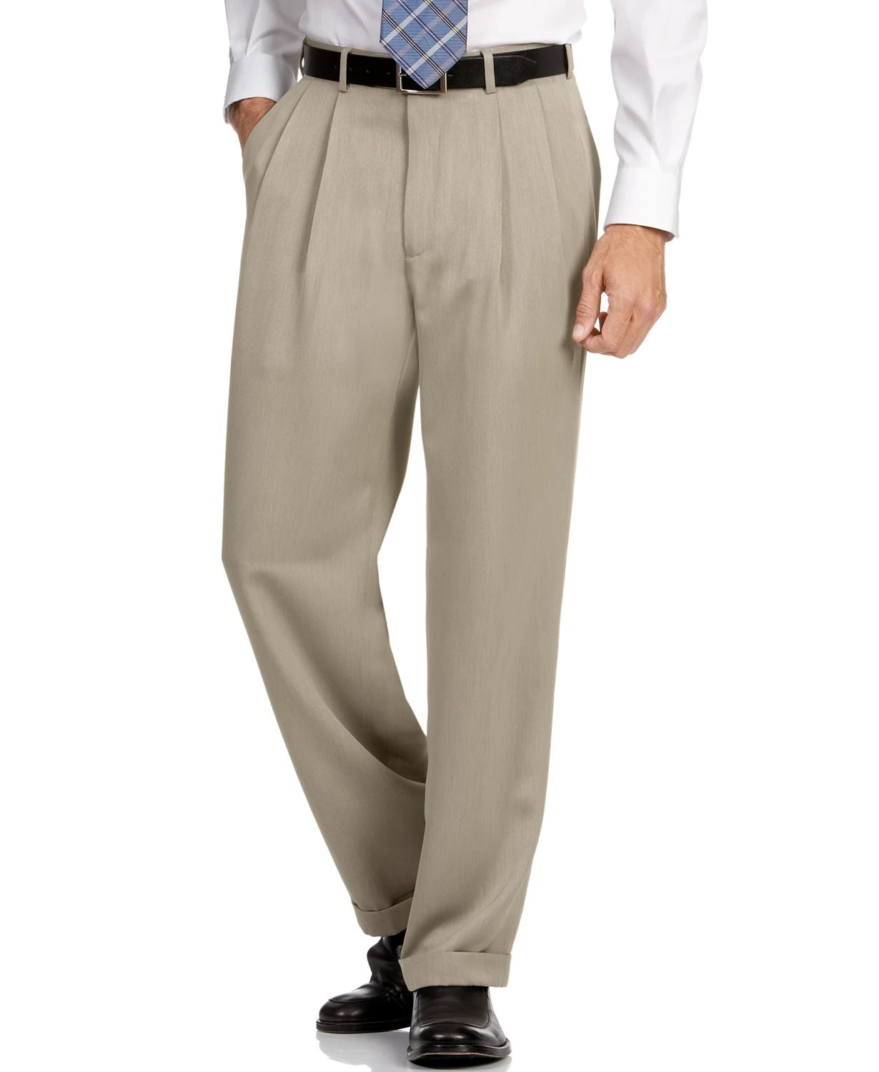 Perry Ellis Men's Beige Button Fly Pants 36 X 32 White Size 36X32