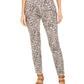 Style & Co Women's Curvy Printed Skinny Jeans Rustcopper Size 18