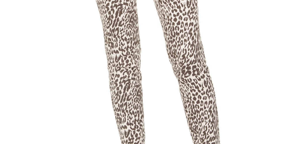 Style & Co Women's Curvy Printed Skinny Jeans Rustcopper Size 18
