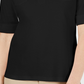 Karen Scott Women's Cotton Johnny-Collar Top Black Size Small