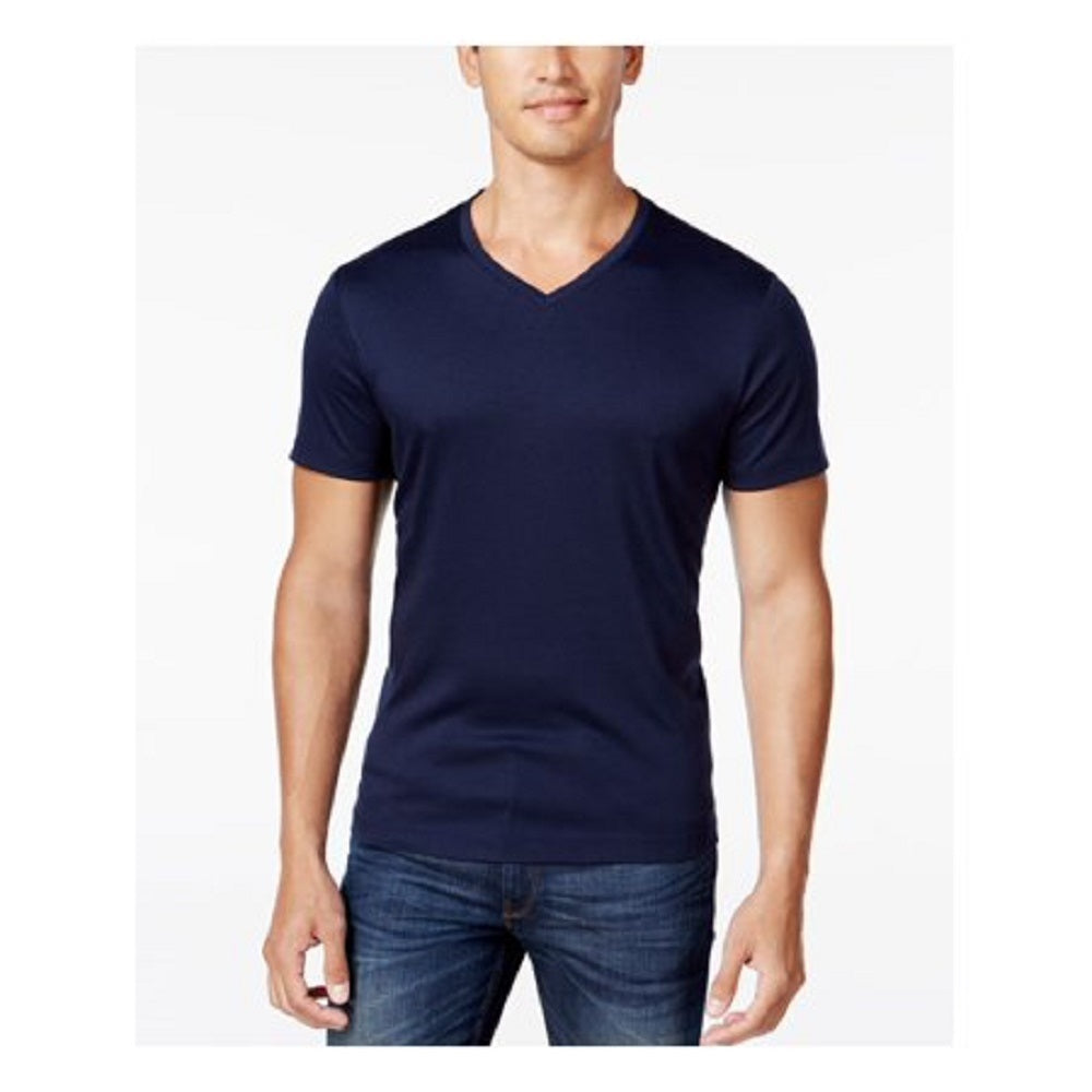 Alfani Men's Navy Short Sleeve Classic Fit T-Shirt Navy Size Small